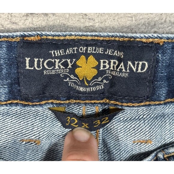 Lucky Brand Jeans Men’s Size 32x32 221 Original Straight Premium Italian Leather - Picture 8 of 16